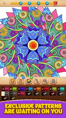 Cross Stitch Coloring Mandala android App screenshot 1