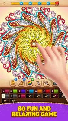 Cross Stitch Coloring Mandala android App screenshot 2